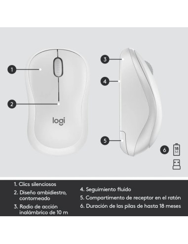 TECL+RAT CORDL. LOGITECH MK295 SILENT WIRELESS...