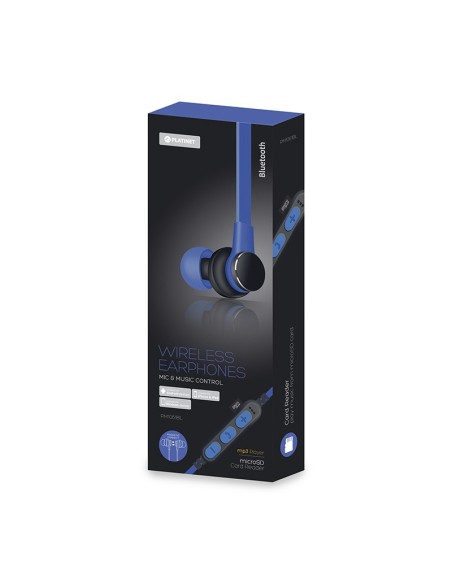 AURI + MIC BT + LECTOR TARJET  A PLATINET IN EAR AZUL PN: PM1061BL EAN: 5907595444682