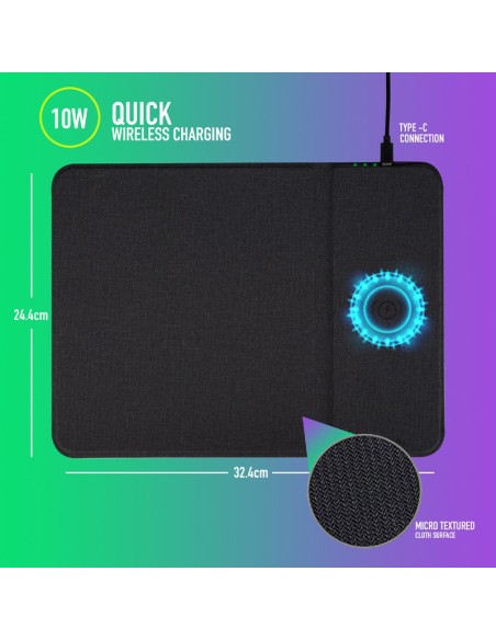 ALFOMBRILLA NGS WIRELESS CHARG ING CON CARGA NEGRA PN: PIER EAN: 8435430617467