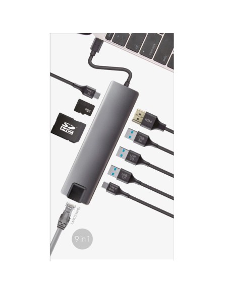 MINI DOCK USB TYPE C COOLBOX   USB 3.0, LAN, HDMI, SD, MSD PN: COO-DOCK-01 EAN: 8436556143700
