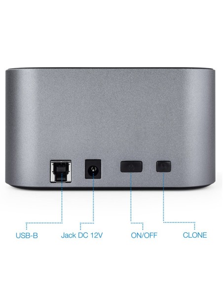 BASE HD 2.5/3.5" TOOQ    USB 2 .0 GRIS PN: TQDS-805G EAN: 8433281009622