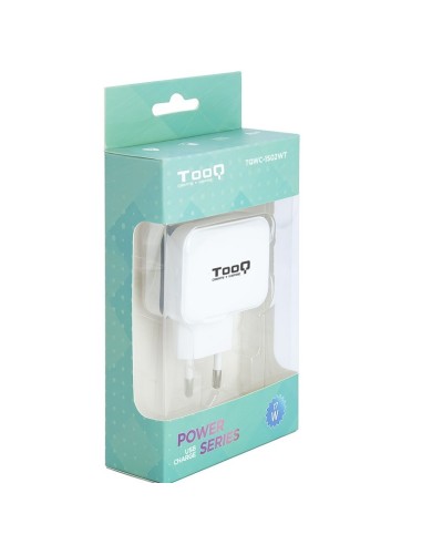 CARGADOR  5V ENCHUFE 2 X TOOQ  17W BLANCO PN:...