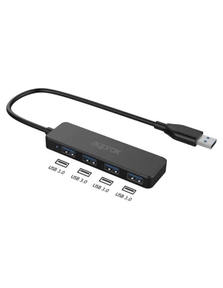 HUB 4 PTOS 4 X USB 3.0 TIPO A  TIPO A A TIPO A APPROX PN: APPC49 EAN: 8435099531517