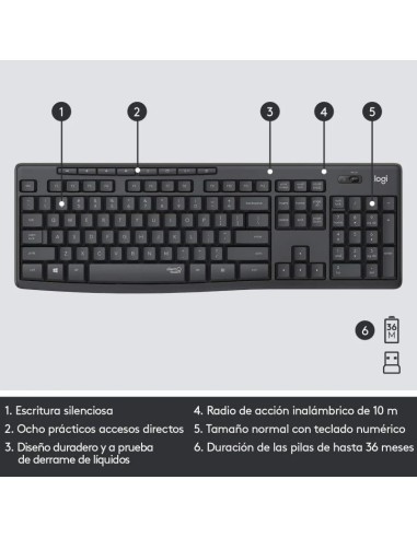 TECL+RAT CORL.  LOGITECH MK295 SILENT WIRELESS...