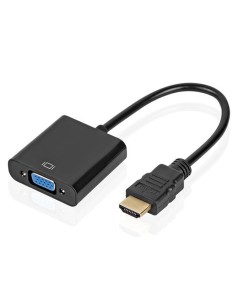CONVERSOR HDMI A VGA + AUDIO   CABLE 0.20m NEGRO PN: HDMI...