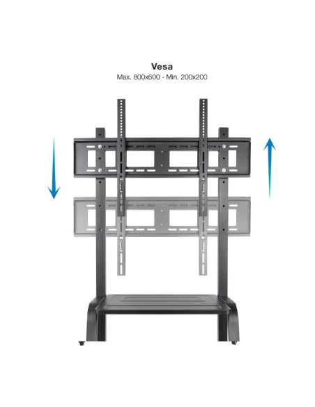 SOPORTE SUELO VESA 17-27" TOOQ "COLOSO" CON RUEDAS PN: FS20101M-B EAN: 8433281013780