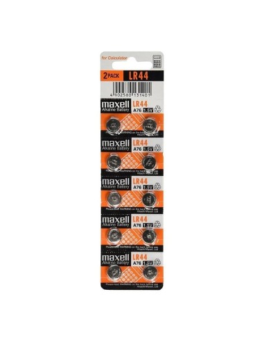 PILAS BOTON 1.5V 10 UND MAXELL LR44 PN:...
