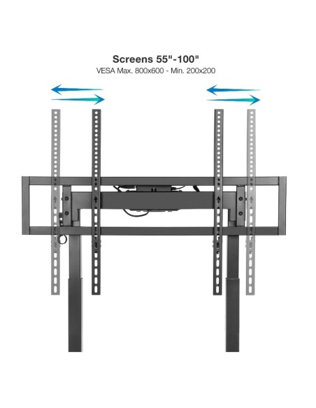 SOPORTE SUELO VESA 55-100" TOO Q "LUX" CON RUEDAS ELECTRICO PN: FSM02-B EAN: 8433281013698