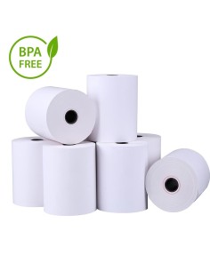 PAPEL TERMICO CAJA 5 ROLLOS    80X180X25 SIN BISFENOL A...