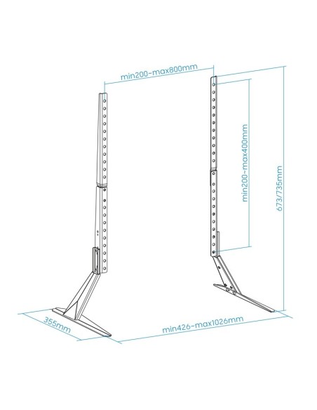 SOPORTE MONITOR/TV 23-75" TOOQ PN: DB2375F-B EAN: 8433281013117