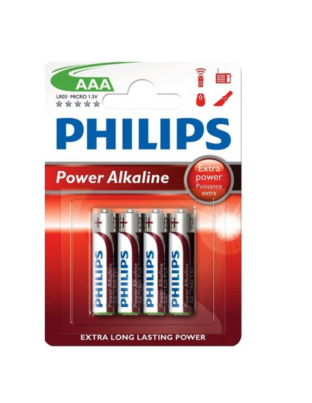 PILAS AAA  4 UNDS PHILIPS BLIS TER ALCALINA PN: LR03P4B EAN: 6959033840012   