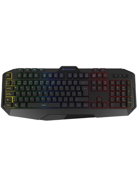 TECLADO USB PHOENIX MK2 RGB    GAMING 9 MODOS ILUMINACION PN: PHMK2 EAN: 8436583233382