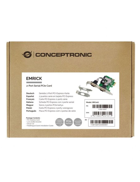 CONTROL. 2 PTOS SERIE PCIE     CONCEPTRONIC PN: 110013207 EAN: 4015867207611   