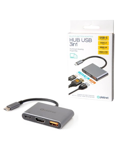 MINI DOCK USB TYPE C OMEGA     TYPE C, HDMI 4K, USB 3.2 PN: PMH9991T EAN: 5907595459846
