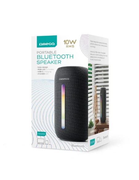 ALTAVOZ BT OMEGA OGQ156        10W RMS LED PN: OGQ156 EAN: 5907595461535