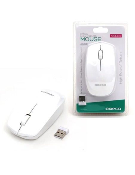 RATON WIRELESS OMEGA 1200DPI   OM229W BLANCO PN: OM229W EAN: 5907595458658