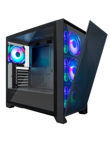 CAJA GAMING ATX GE2000 DUALVIE W ARGB NEGRO COOLBOX PN: COO-CHA-GE2000-0 EAN: 8436624420955