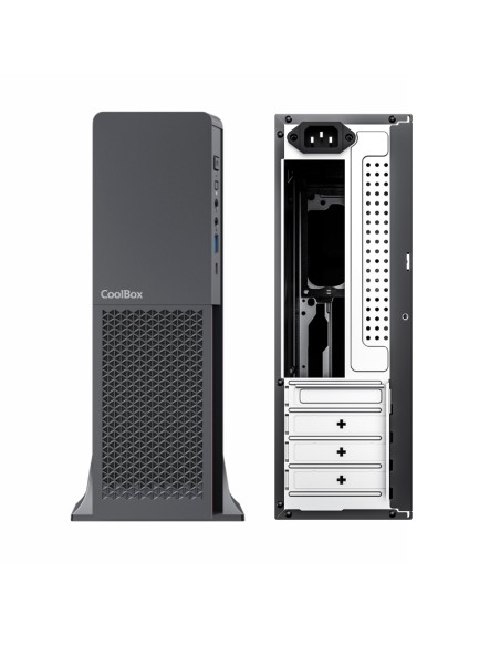 CAJA SFF MATX COOLBOX T313     SLIM NEGRA CON FUENTE 300W 80+ PN: COO-PCT313-BZ EAN: 8436624420634