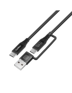MULTICABLE USB TYPE C, USB A   COOLBOX 60W 3.0 10GBPS PN:...