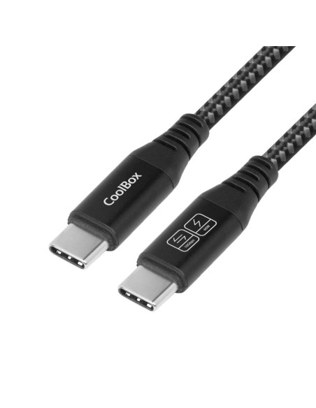 CABLE USB 3.2 1.2M TYPE-C A    A TYPE-C TRENZADO NEGRO 60W PN: COO-CAB-UC-60W EAN: 8436556141577   