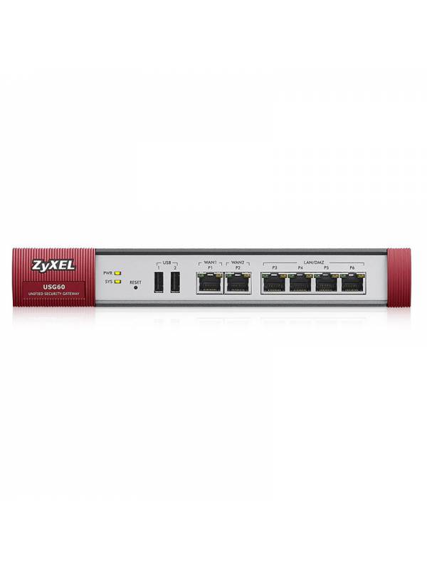 FIREWALL ZYXEL USB60 UTM BDL PN: USG60-EU0102F EAN: 4718937579044