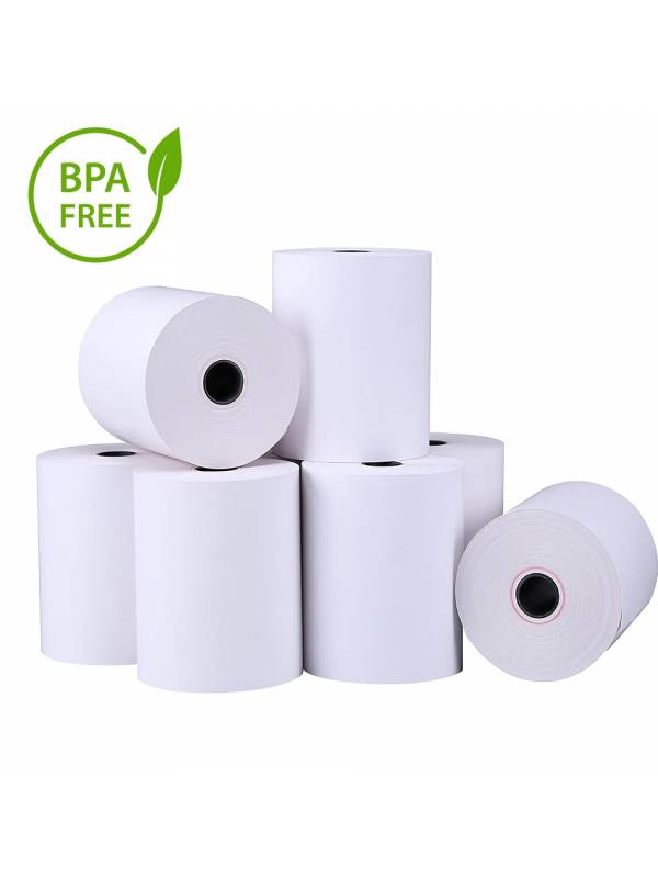 PAPEL TERMICO CAJA 100 ROLLOS  100X50X12 SIN BISFENOL A PN: 3055 EAN: 1000000003042