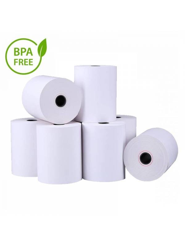 PAPEL TERMICO CAJA 150 ROLLOS  57X50X12 SIN BISFENOL A PN: 1446 EAN: 1000000002708